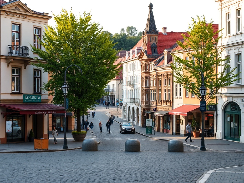 Mapa pokazująca zmapowane obiekty infrastruktury i usług w Kościerzynie