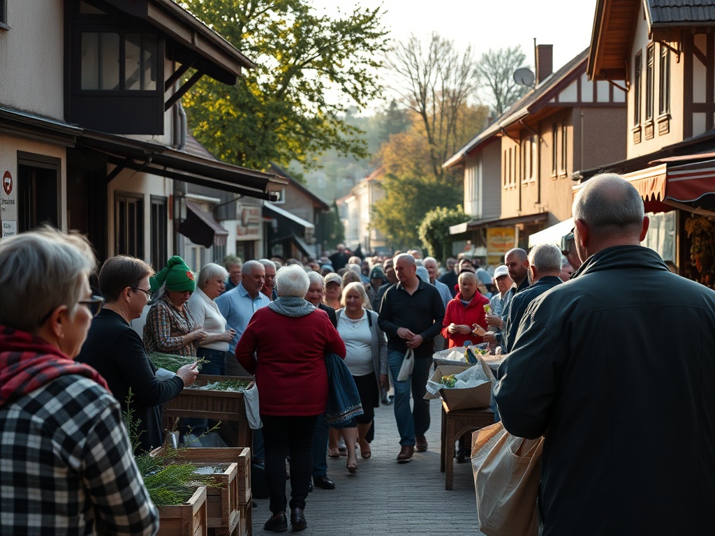 Grupa ludzi sprzątająca teren zielony w Kościerzynie z okazji Dnia Ziemi